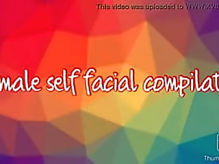 horny shemale self facial