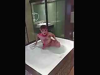 asian ladyboy loves to touch herself and anal bang boy holes