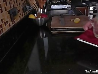 busty redhead shemale anal fucks man