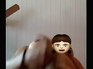 shemale deepthroating while jerking