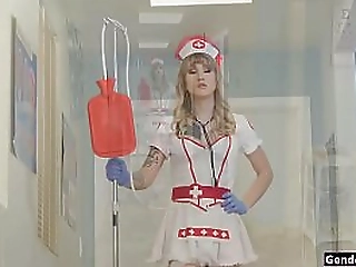 ts nurse lena kelly gives guy anal exam