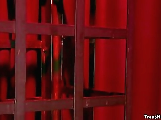 shemale fucks blonde submissive maid