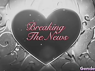 hot ladyboy doing shaving while in the shower