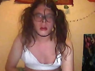 pathetic sissy cam bitch c. and slaps on cam 1