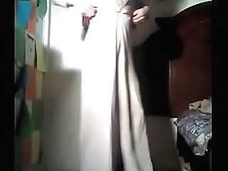 sexy tv whore in high heels and beige palazzo