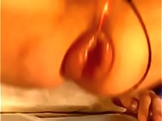 big anal lips of slut tranny with cum on