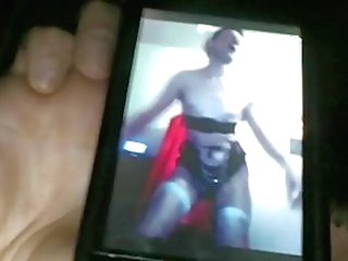 thailand trans model peach strips naked and shows her big boobs