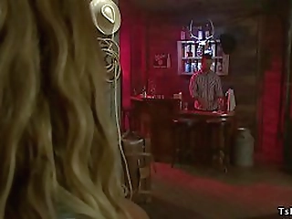 blue eyed shemale anal fucks cowboy