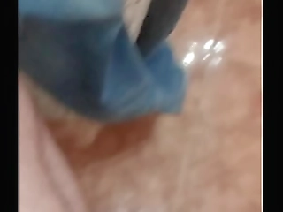 awe-inspiring black stud delivers colossal facial to stunning stockinged shemale