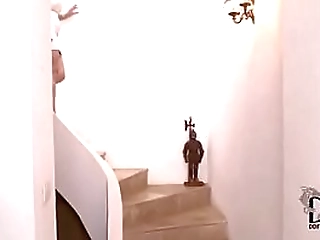 tgirl tayla dieckmann strips and jerks off at the bar