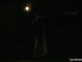 busty asian shemale bangs tied man