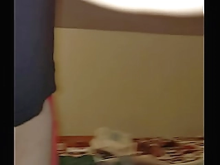 beautiful shemale strokes her cock and masturbates solo