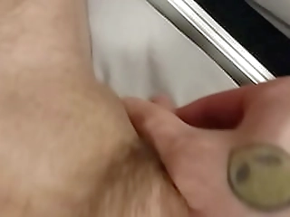 playing with my freshly shaven cock