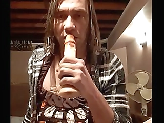 playful andressa stroking cock in locker room