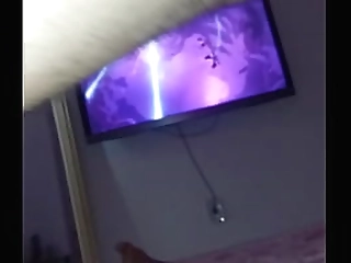 shemale - jerking her self in front of the camera until she cum.