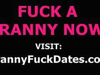 trans bella - shemale accidentally cums from being assfucked