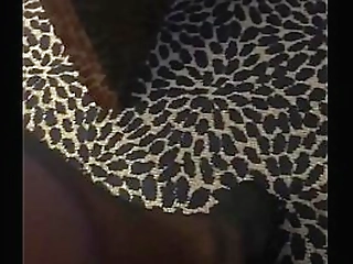 crossdresser riding big dildo in the butt