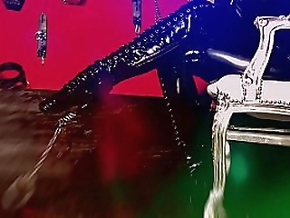 queen dominatrix frida t. her tranny with anal play and ball weights