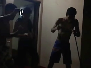 nicole de castro jacks off her stiff dick