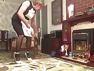 johanna clayton poses in panel dress