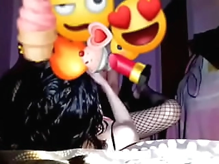 shemale mistress gets masturbated and fucked and her ass gets covered in cum