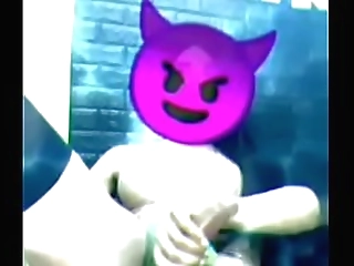 thick cock shemale cassia stroking her shaft by the jacuzzi