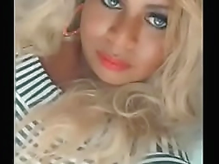 busty blonde sissy gurl jacking off for her fans