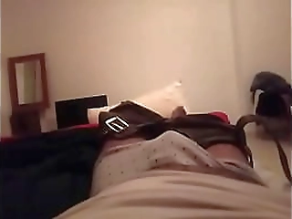 sultry busty latina shemale eloa in lingerie teases, strips and solo masturbates