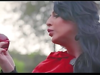 nerdy shemale beauty teasing before masturbation