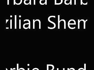 latina shemale rubs her thick monster cock in yellow gloves