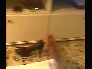 brunette shemale jane marie jerks her cock til she cums