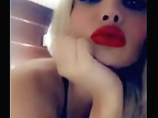 hot blonde ts daniela close jacking off her dick