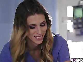 wild busty nurse shemale banged a client in his ass