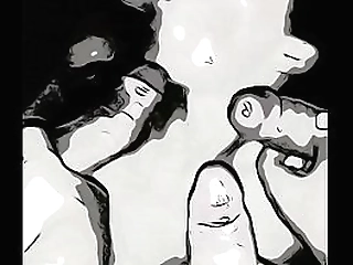 brunette shemale in red lingerie swings her massive cock