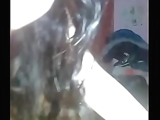 cross dresser practicing her sucking skills on a dildo