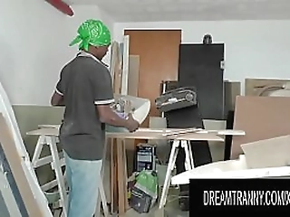 busty shemale mariana lins wants the handymans big dark stick inside of her