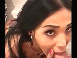 beautiful blonde shemale pounded through her sexy black pantyhose