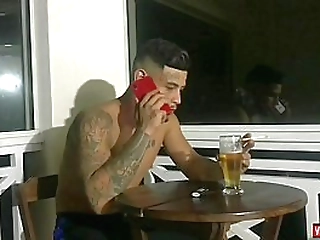 sexy ass ladyboy jacks off before getting ass hammered