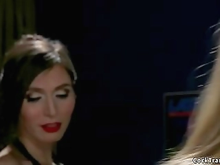 bound young model banged by shemale