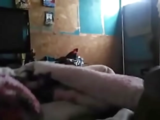 tgirl getting her mouth on big black dick at home