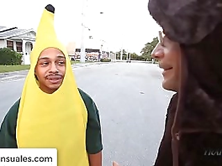 busty yet petite tgirl jerks off for a bonus cum shot