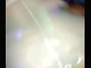 sexy shemale pulling her cock until she cum in standing position